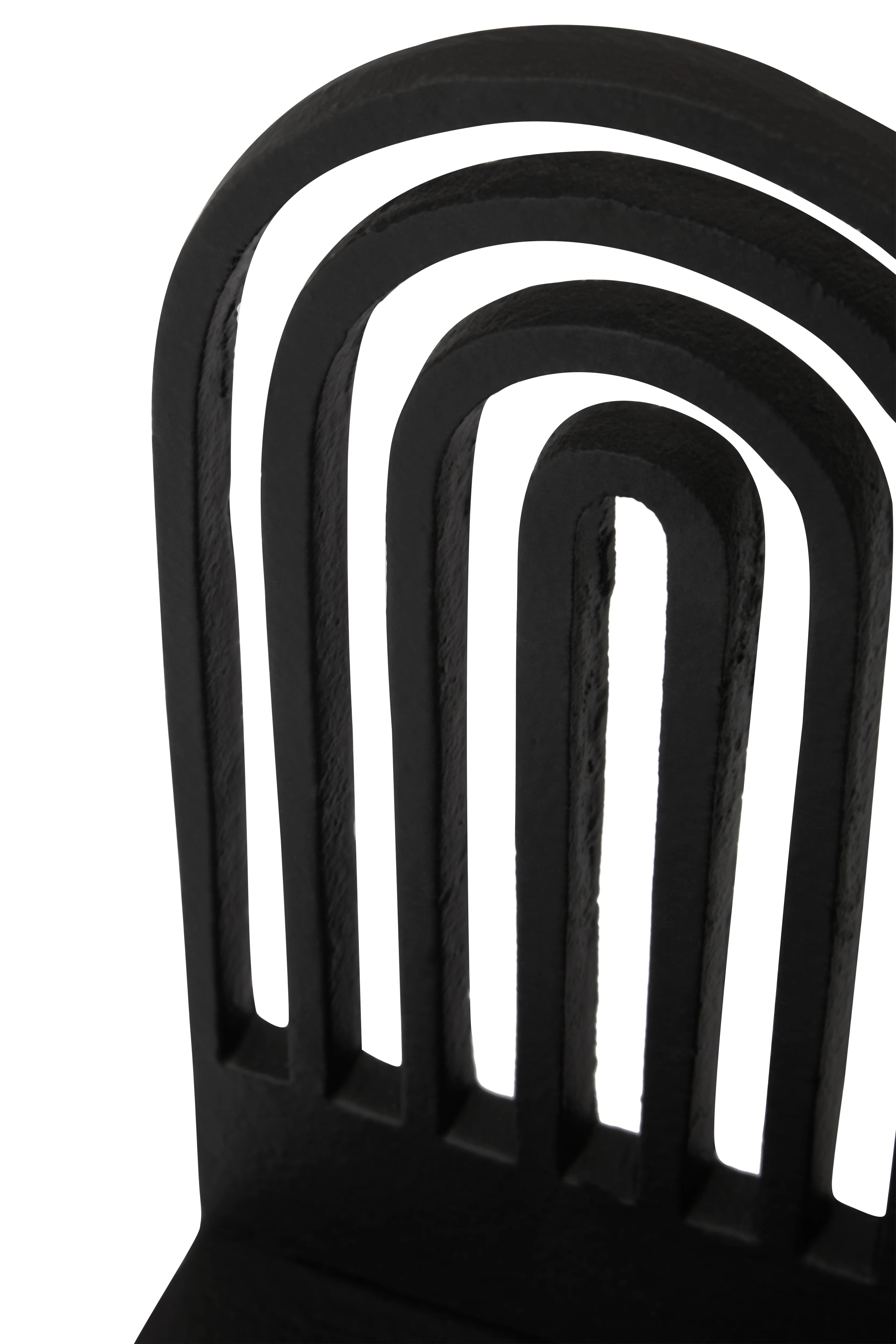 Set of 2 Elvie Black Finish Arched Bookends